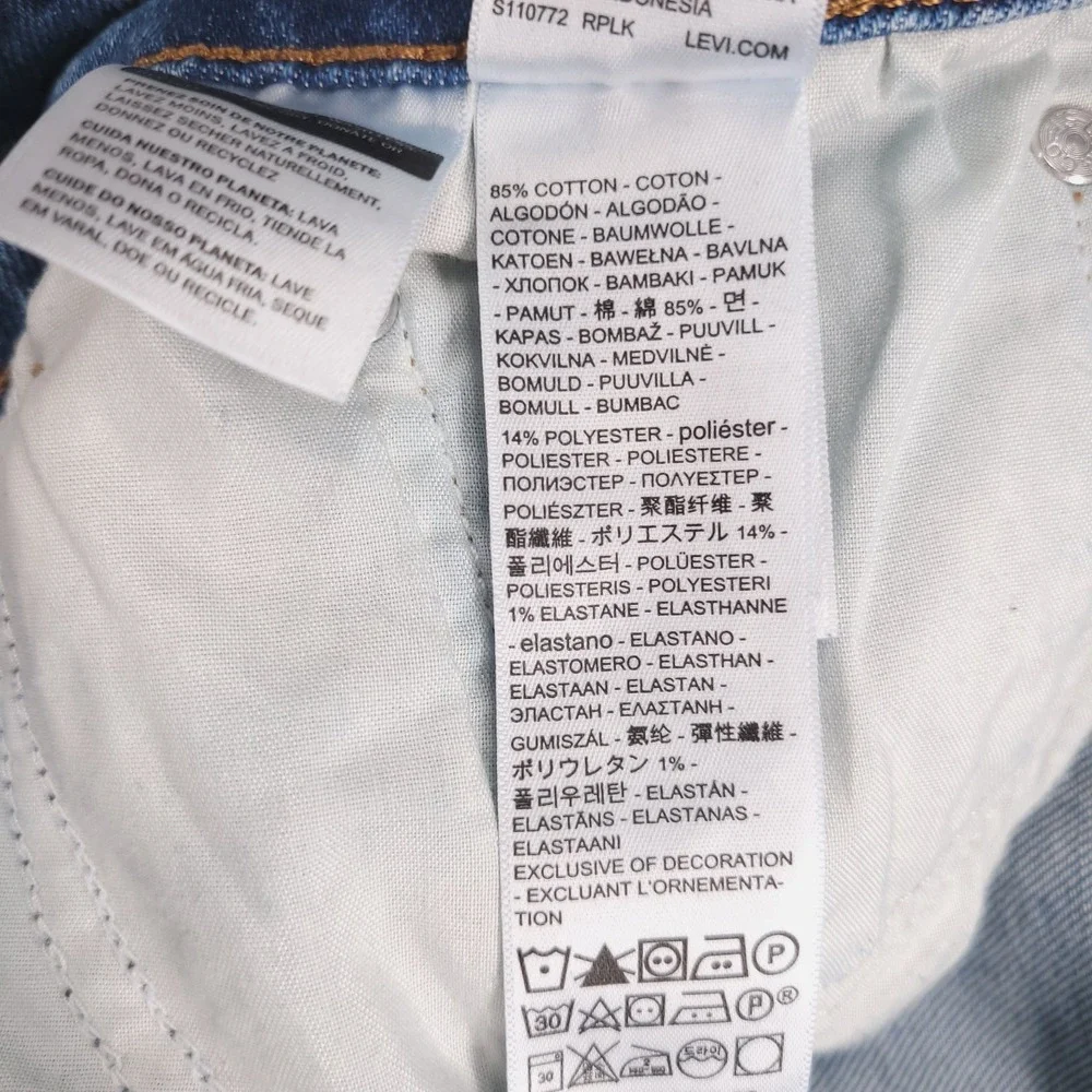 LEVIS Jeans Size 31 Wedgie Straight High Rise Button Fly Stretch Denim